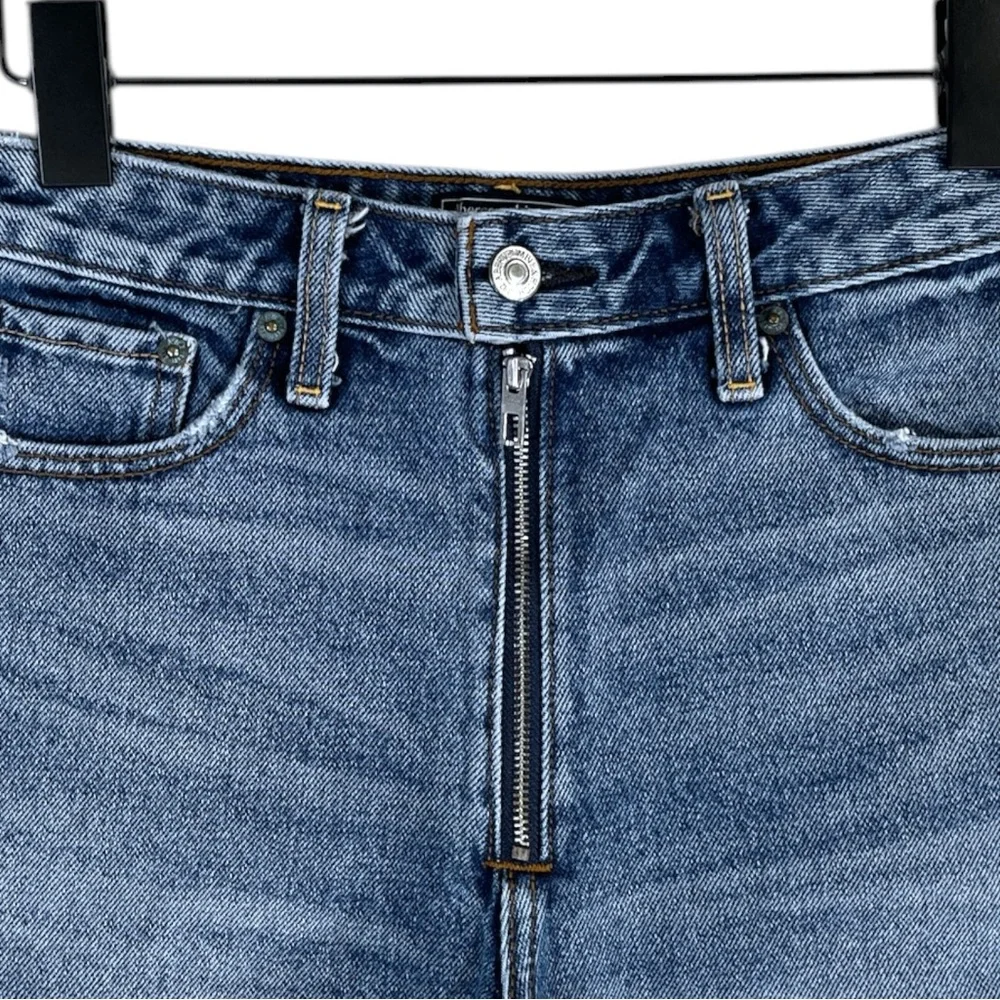 Abercrombie & Fitch Annie High Rise Jean Cut Off Shorts With exposed zipper 25/0